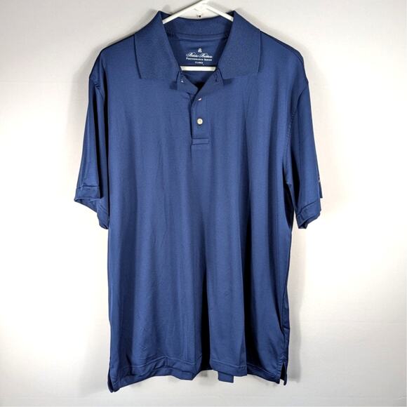 Brooks Brothers Mens XL Performance Polo Shirt Blue Stretch Short Sleeve Golf - Picture 1 of 4